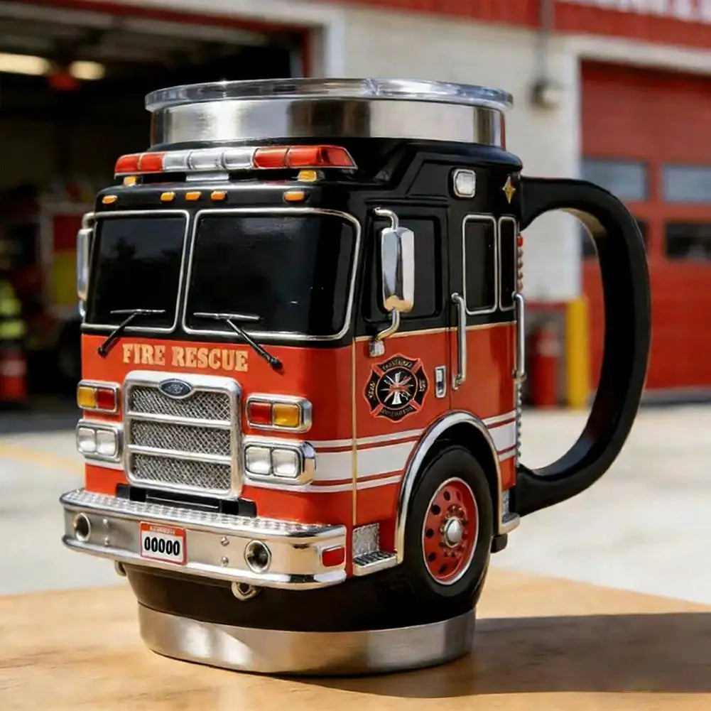 Creative Fire Rescue Mugs Firefighting Coffee Mugs Creative Design Truck Coffee Mug Firefighting Coffee Mugs Tea Cups