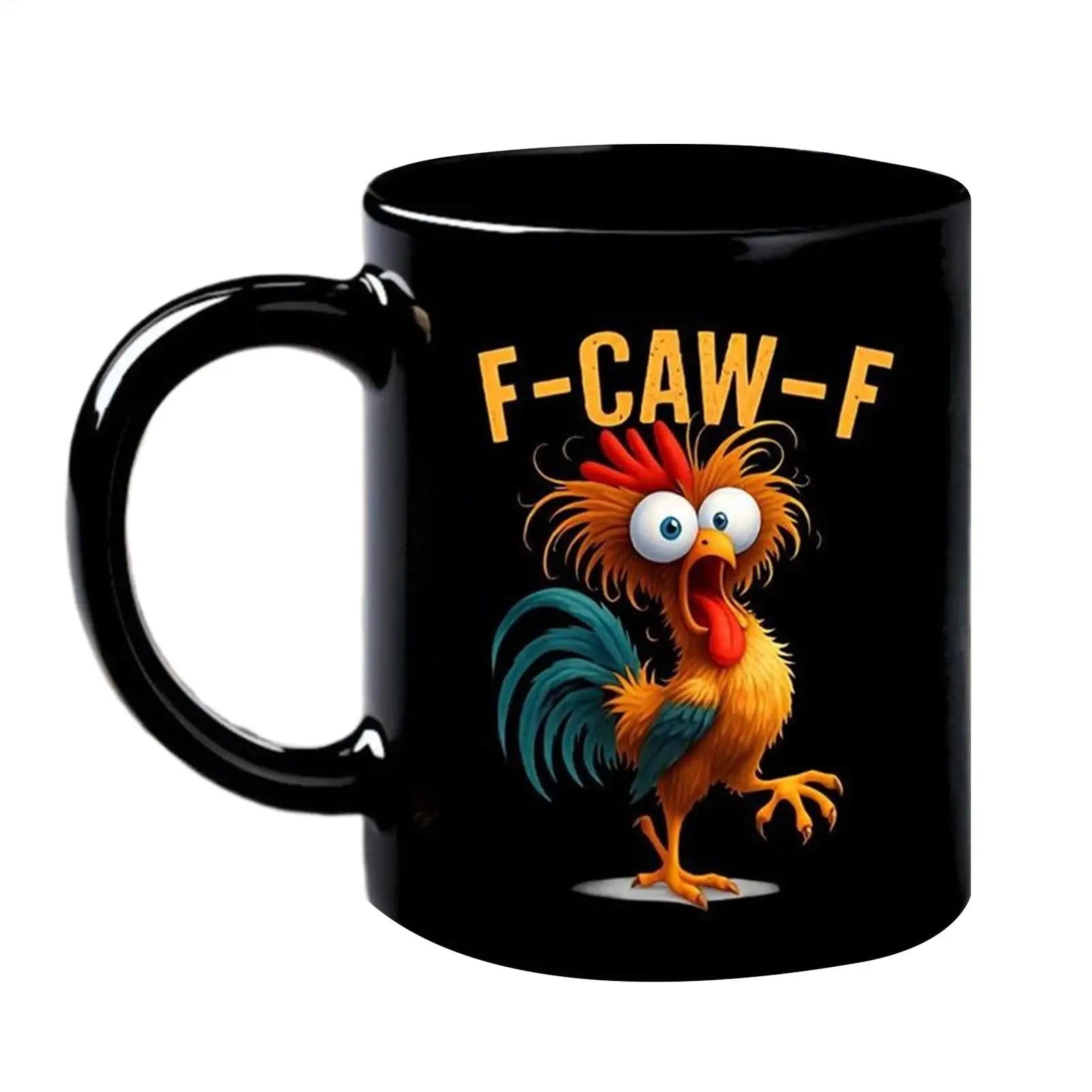 Coffee Mug Ceramic Funny F-Caw-F Chicken FCAWF Coffee Cup Mugs Farmhouse Themed Mug Animal Tea Cup Christmas Gift For Friends
