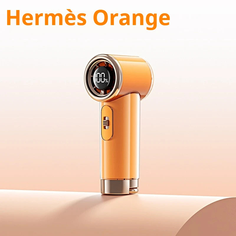 Mini Portable Handheld Fan,100-Speed Stepless Adjustable Pocket Fan with Digital Display,85g Ultra-Light Personal Fan for Travel