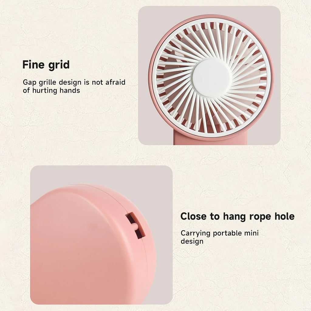 Portable Handheld Mini Fan,Powered by AA Batteries,Adjustable Single Speed, Ideal for Outdoor Use,Lightweight and Compact Design
