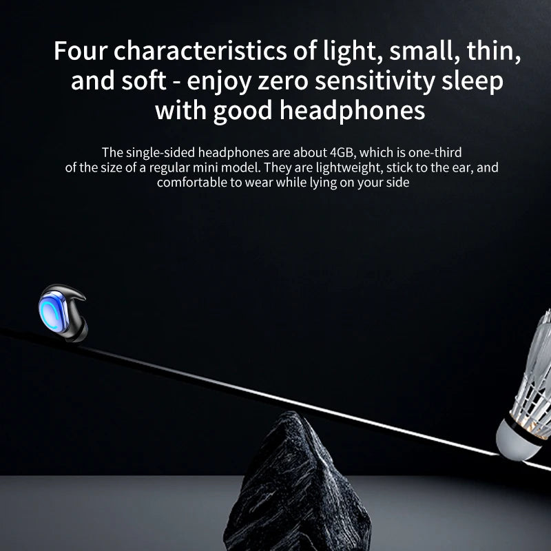 TWS Bluetooth Earphones Single In Ear Wireless Invisible Earbuds In Ear Sport With Mic Handsfree Headset Headphones For Phone