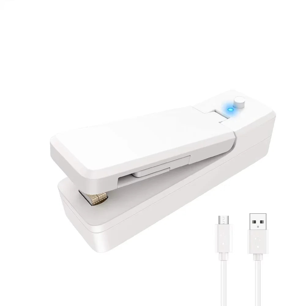 Mini Bag Sealer 2 in 1 Rechargeable Portable Bag Vacuum Heat Sealer